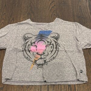 Pixie Lane Girl’s Gray Tiger Graphic T-Shirt Size 9/10